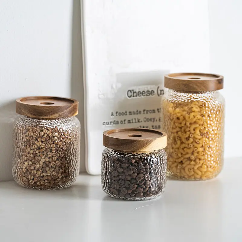 Glass Airtight Canister with Wood Lid - Image 3