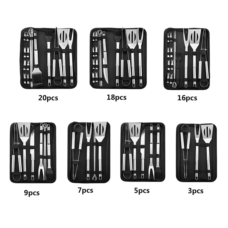 Stainless Steel BBQ Tools Set - Image 3